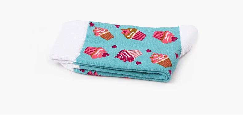 JULY'S SONG Happy Socks, Женские Смешные художественные носки, Мультяшные зимние теплые милые розовые суши носки, пончики, тост, Grappige Sokken