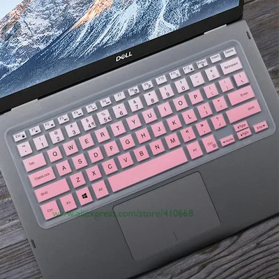 Gradualpink Силиконовая клавиатура для ноутбука кожного покрова протектор для Dell Inspiron 14 3000 5000 14R 14MR 14MD 14 м 5447 14LR 14L 14C 14CR - Цвет: Gradualpink
