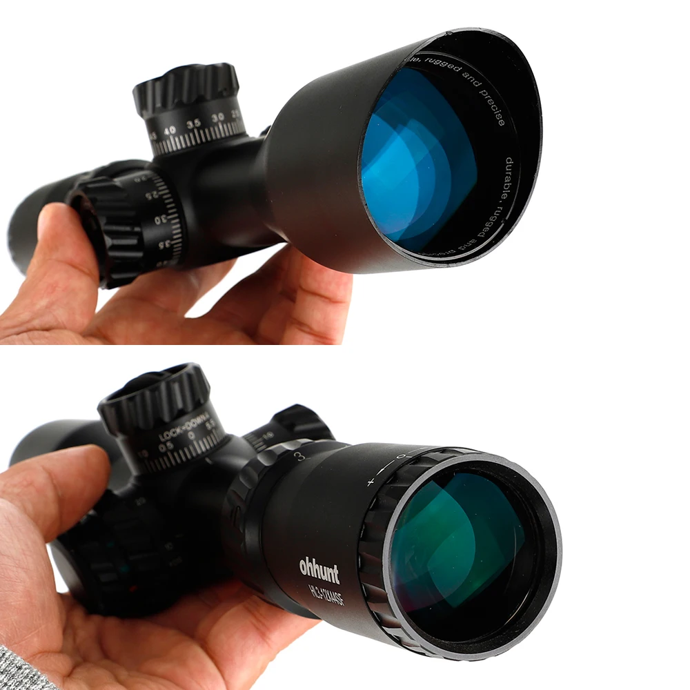 ohhunt HL 3 12X44 SF Tactical Optical Sight Glass Etched Reticle Hunting Riflescope RGB llluminate Side Parallax Rifle Scope|rifle scope|etched