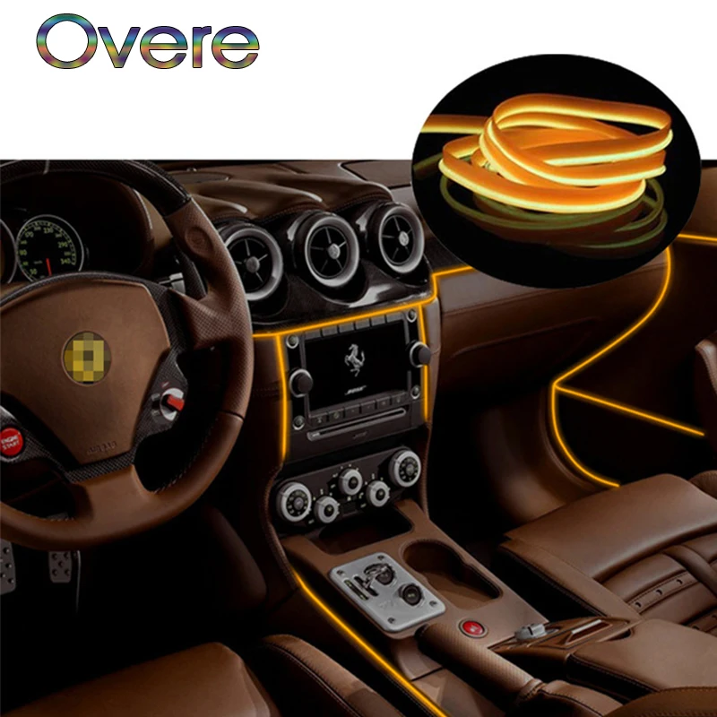 Overe 1 комплект Автомобильный светодиодный светильник украшение лампы полосы для