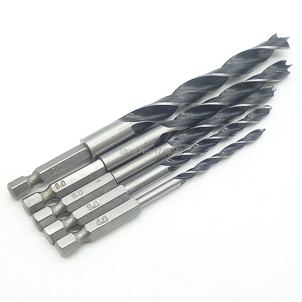 5 шт. быстросменный 1/4 &quot(6 35 мм) шестигранный хвостовик HCS острое сверло с