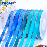 yama single face satin ribbon 2 2 25 2 5 3 3 5 4 inch 50 57 63 75 89 100 mm 100yardslot light dark blue wholesale ribbons