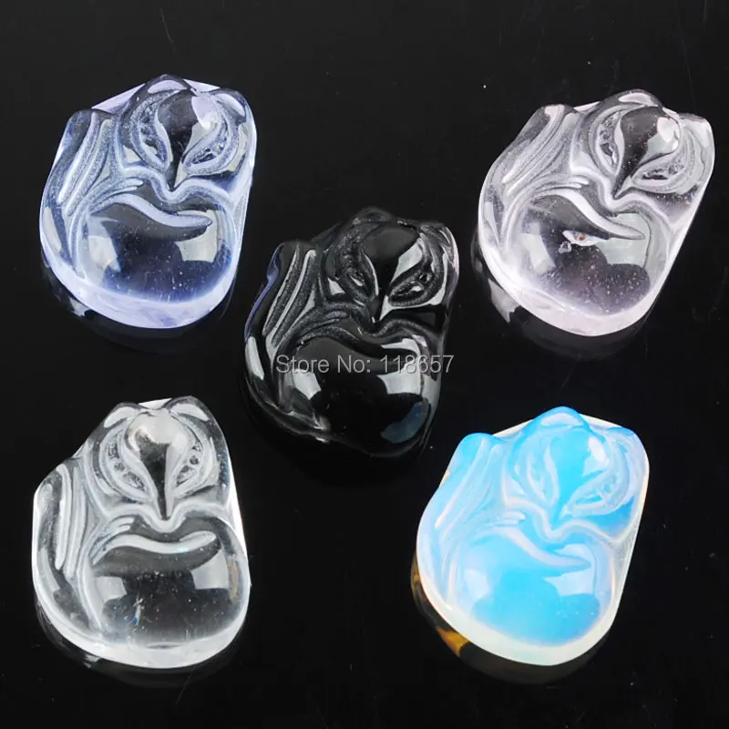 Бесплатная Доставка Ясно Белый Черный Фиолетовый Розовый Животных Фокс Форма