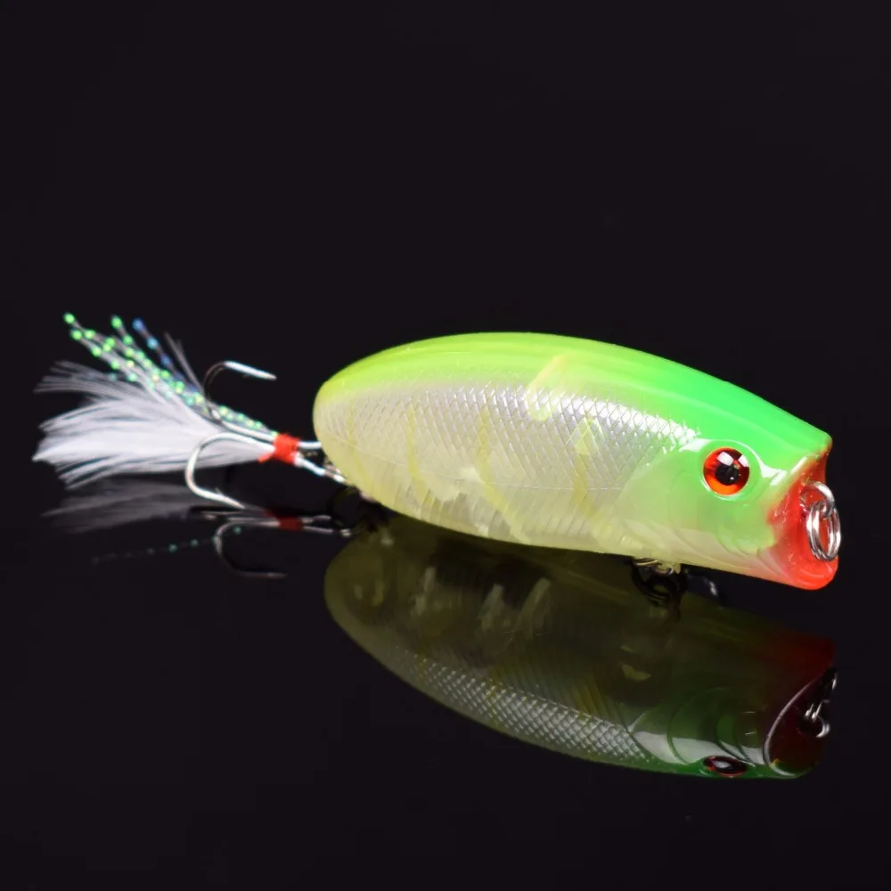 Шт. 1 шт. 3D средства ухода для век реалистичные Рыбалка приманки 5 см 11 г 8 # крючки Pesca рыба Поппер воблер isca
