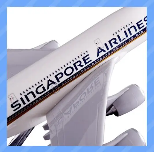 45 см смолы Singapore/Таиланд Airl Аэробус A380 модели самолета самолетостроение Стенд