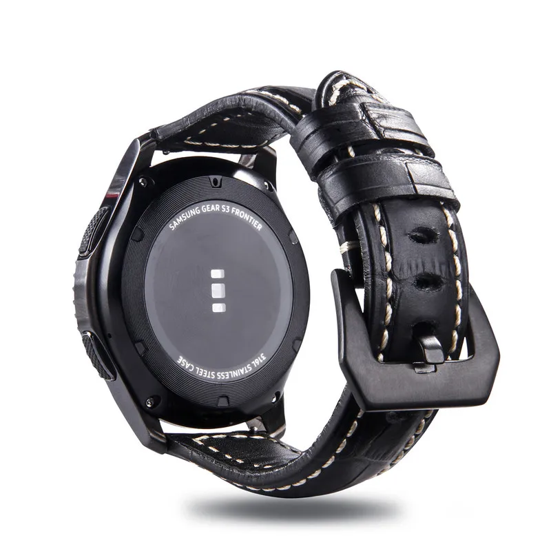 Ремешок для часов из натуральной кожи Samsung Gear S3 Classic Frontier стальной ремешок с