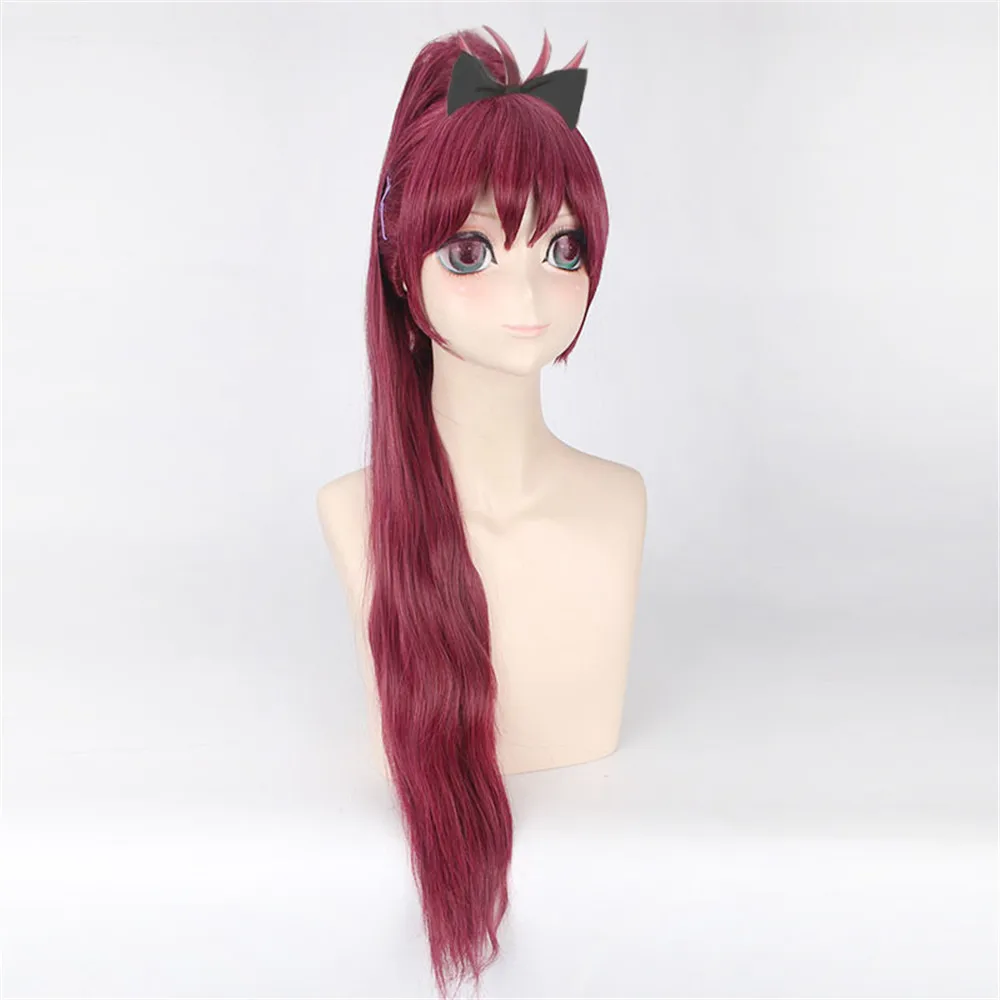 Женский парик для косплея Puella Magi Madoka Magica Sakura Kyouko длинные прямые синтетические