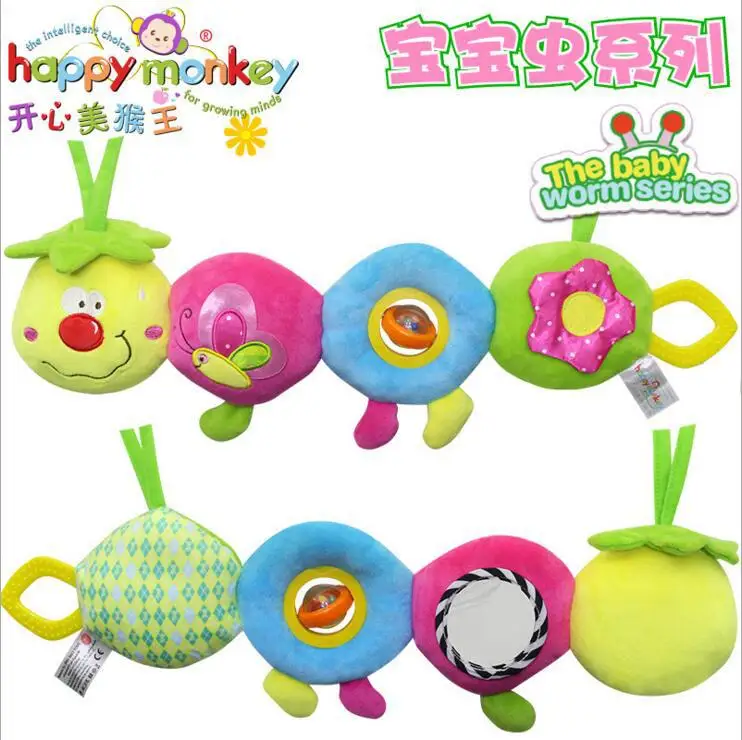 Лидер продаж мягкие детские игрушки 47 см Музыкальная гусеница милый червь кольцо