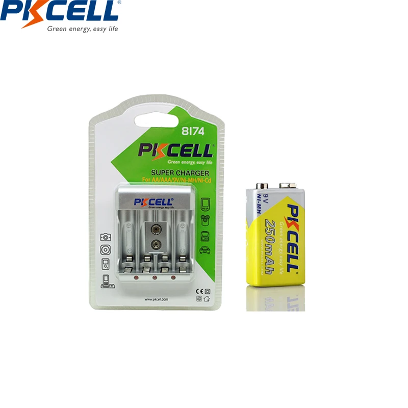 Термометр 9V 250mAh аккумуляторная батарея Улучшенная MN1604 6F22 E22 522 батареи и 9 v