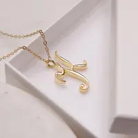 Small letter Label Simple Initial Logo alphabet K Necklace Name Symbol English Initials Letters Charm Pendant Jewelry