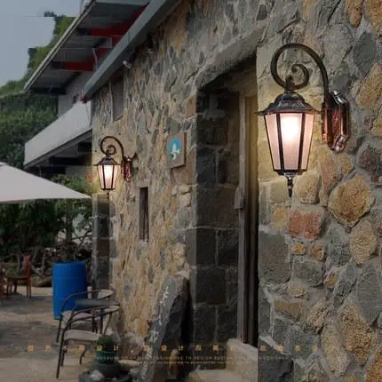 Американский Декор Ретро светодиодный настенный светильник наружное настенное