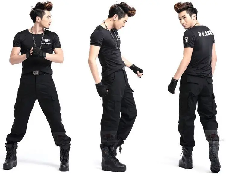 Уличные брюки комбинезоны армейские черные спецназ тактические бесплатная