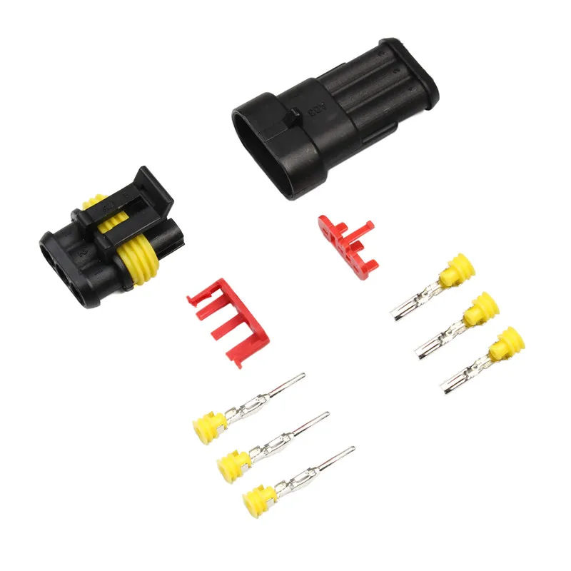 3 PIN 1 комплект 1P 2P 3P 4P 5P 6P Way Seal Quad Bike 12A IP68 Водонепроницаемый Электрический автомобильный провод разъем клеммы для автомобиля - Цвет: 3 PIN