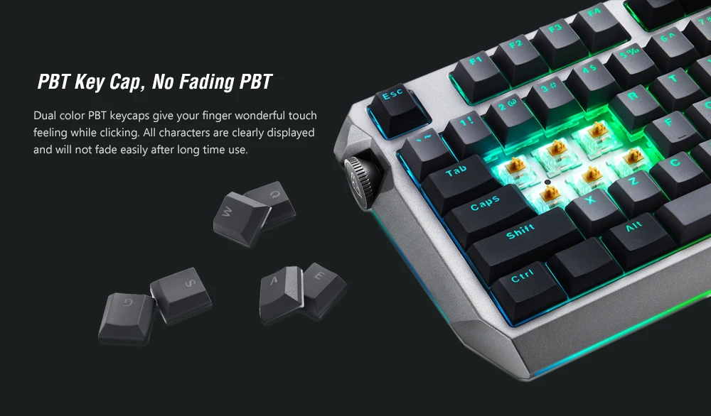 MOTOSPEED CK80 оригинальная механическая клавиатура USB Проводная игровая клавиатура RGB подсветка-светильник клавиатуры для игр
