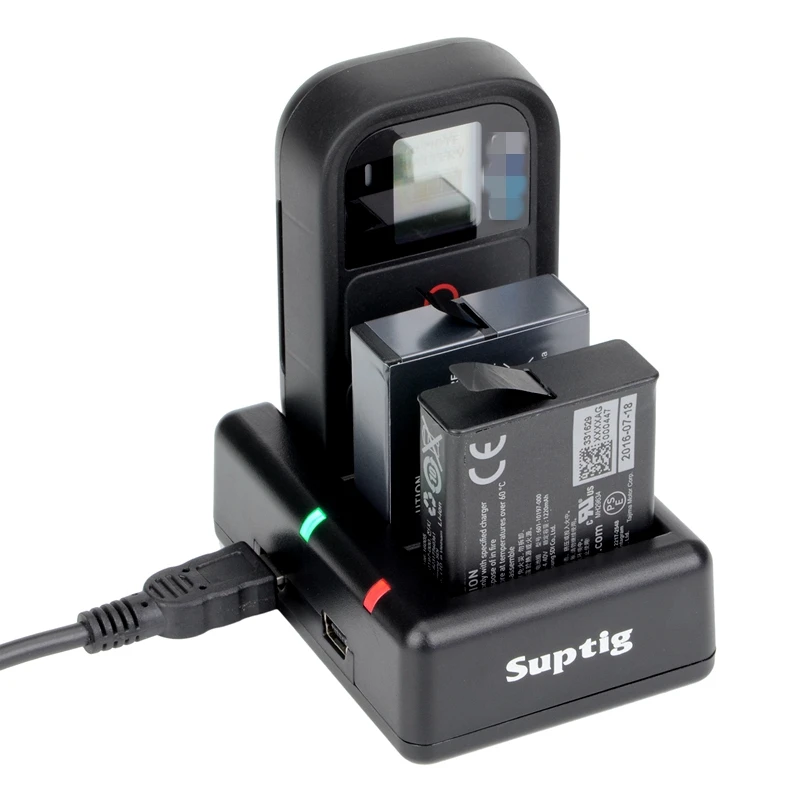Зарядное устройство для Gopro Hero 7/6/5 Black Go Pro/8 3 гнезда аккумулятора Wi Fi пульт