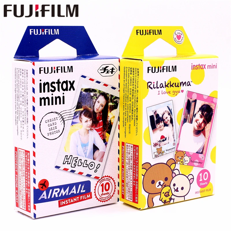 Fujifilm 20 листов Instax Mini Airmail + RILAKKUMA мгновенная пленка фотобумага для камеры 8 7 s 25 50 90 9