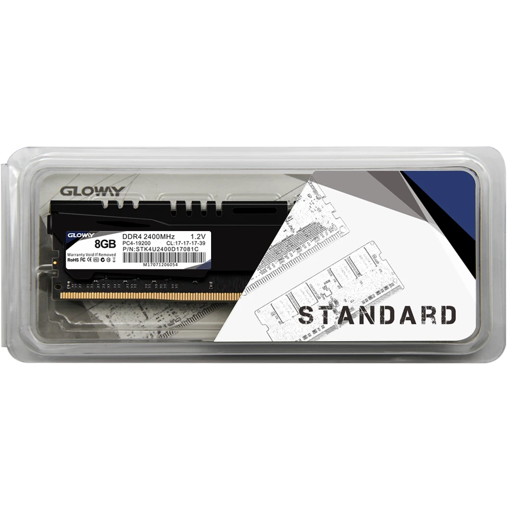 Оперативная память Gloway STK dimm ddr4 16 ГБ 8 2400 МГц ОЗУ для настольного ПК пожизненная