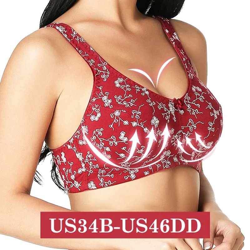 Женский бесшовный бюстгальтер пуш ап с цветочным принтом|bra adjusters|bra upplus bra |