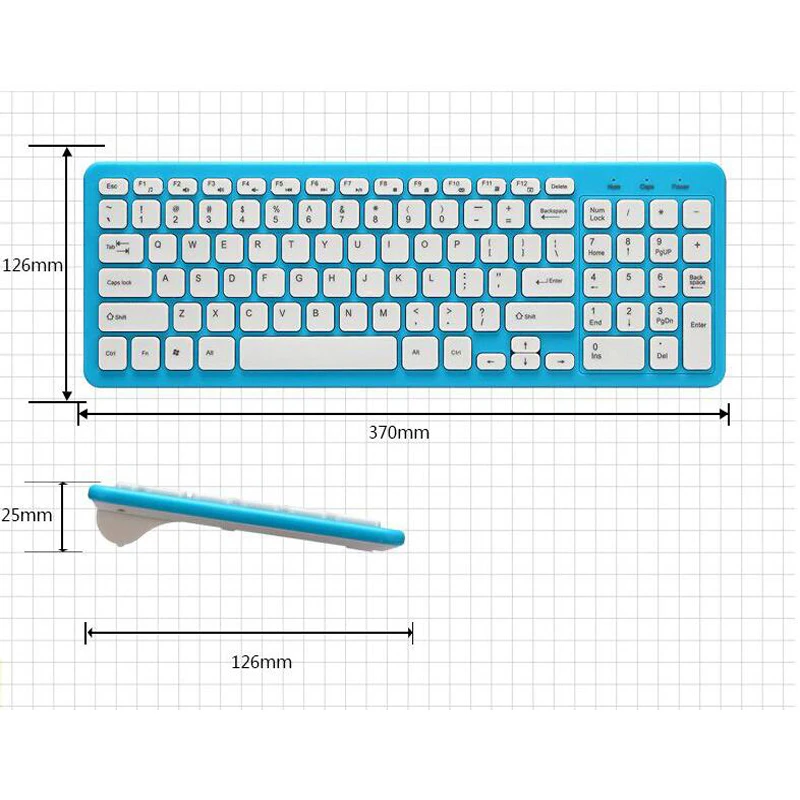 Фото Ультракомпактная беспроводная клавиатура и мышь набор из 2 4G беспроводных мышей