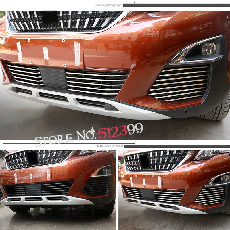 Автомобильный Стайлинг корпус ABS Хромированная накладка задняя лампа заднего противотуманного фонаря рамка палка панель 2 шт. для peugeot 5008