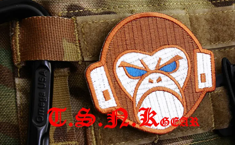 Военная нашивка армейский военный значок &quotAngry monkey&quot армлет подплечник |