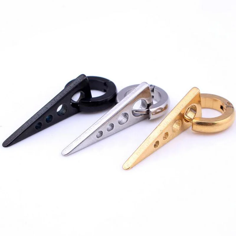 2 шт. треугольные серьги-гвоздики из нержавеющей стали | Украшения и аксессуары