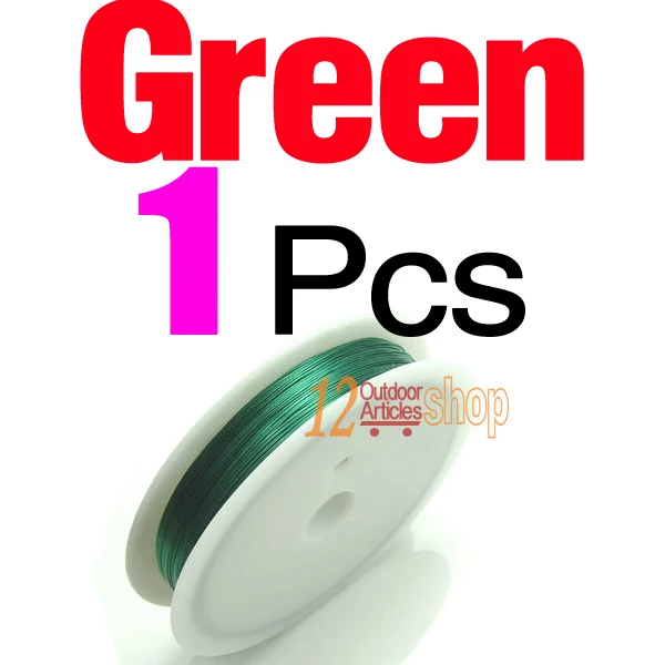 Green Color MNFT 10 цветов на выбор 0,3 мм* 30 м медная проволока/приманка для ловли нахлыстом материал для изготовления Midge Larve Nymph материал для завязывания мух - Цвет: Green Color