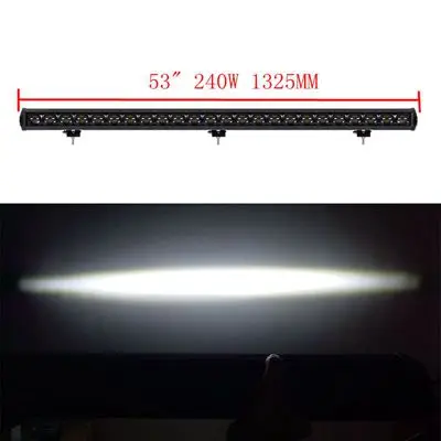240w 6D Lens30w 60 Вт 90 Вт 180 Вт 210 Вт 240 Вт однорядные светодио дный свет 4x4 внедорожный бар для бездорожью 4WD грузовик ATV 12 В 24 В трейлер Водонепроницаемый Wor - Цвет: 240w