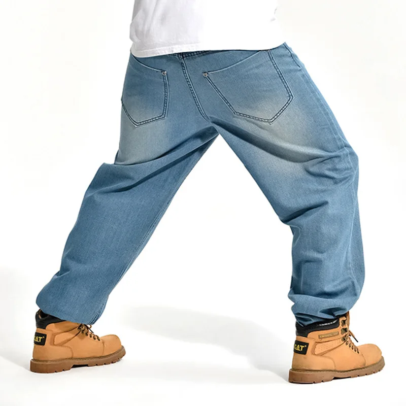 Jeans For Men Autumn and Winter New Loose Hip Hop Big Size Skateboard Pants Men's Pocket 30-46 | Мужская одежда