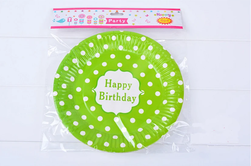 Одноразовые тарелки для дня рождения 6 шт. 7 цветов | Дом и сад