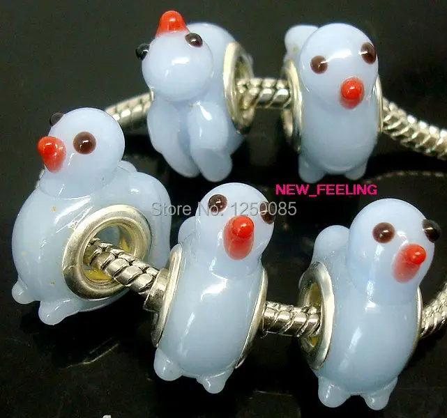 10 шт. модные высококачественные стеклянные бусины в виде птиц и животных