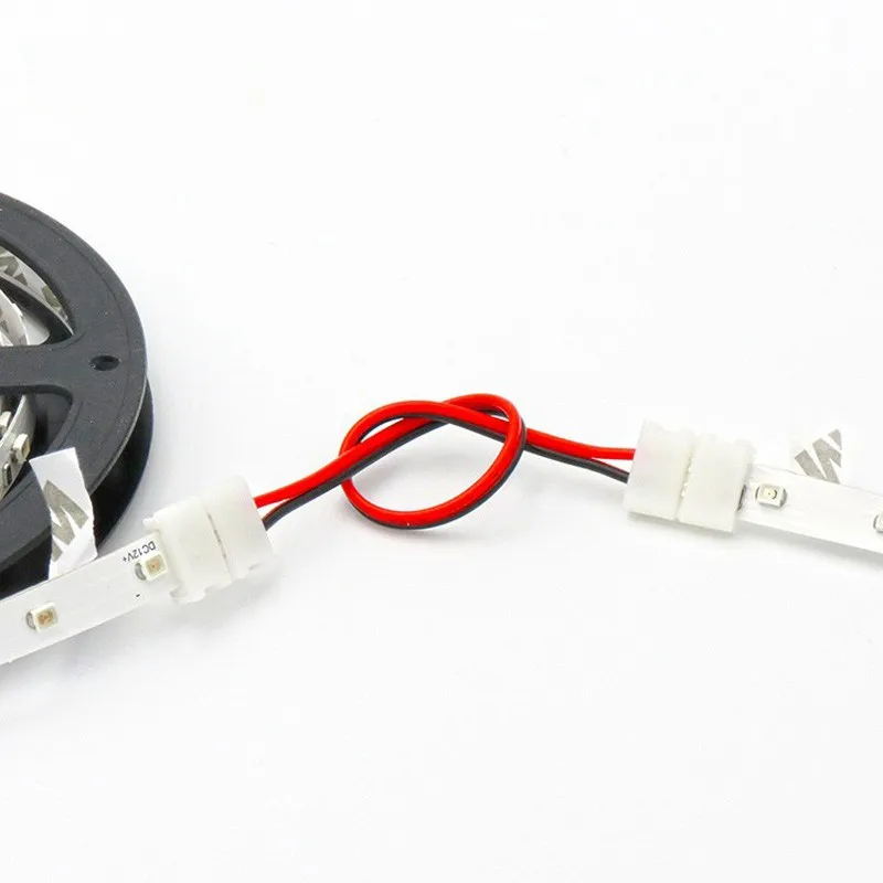 Бесплатная доставка удлиненные беспаяльные разъемы для светодиодной ленты 8 мм