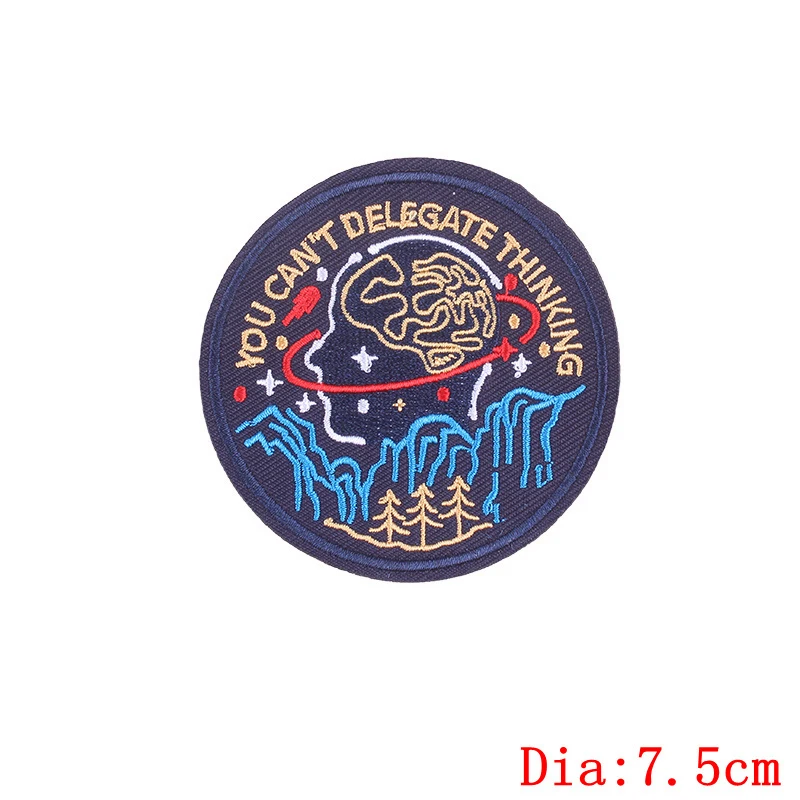 Pulaqi UFO Astral Planet вышитые патчи для одежды DIY полосы железа на одежду инопланетянин стикер космические аппликации B