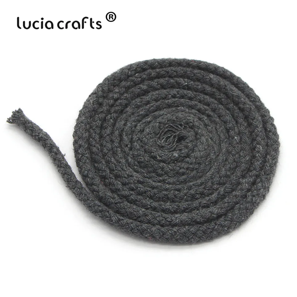 Lucia crafts, 5 м/22 м, разноцветные хлопковые шнуры, плетеная веревка, декоративный шнурок, шнурок, DIY, аксессуары для дома ручной работы W0210
