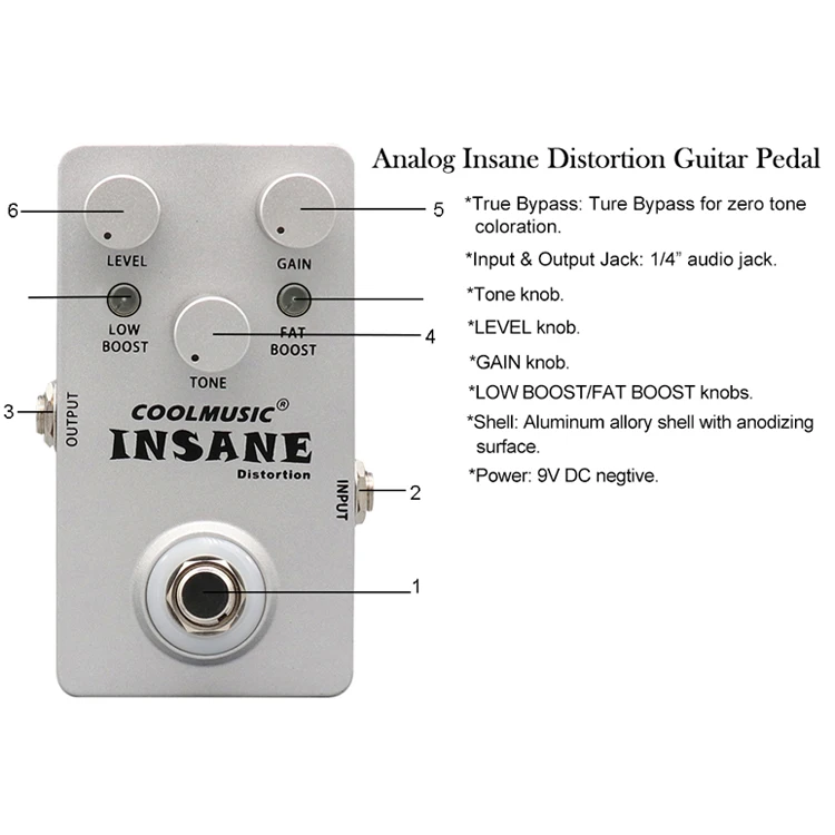 Coolmusic Insane Distortion гитарная педаль эффектов