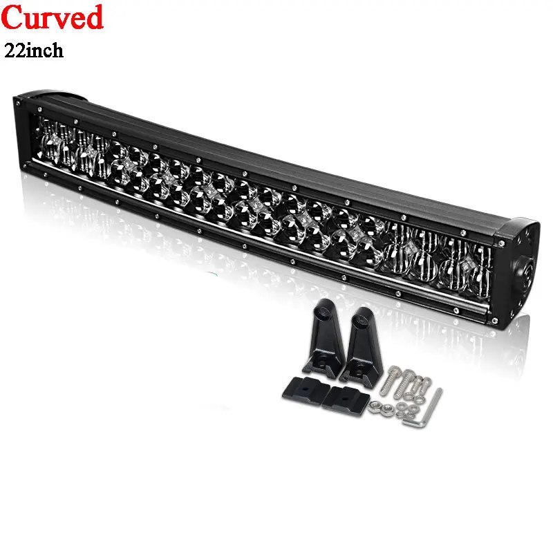 Curved 22inch 5D 22 32 42 дюймов изогнутый/прямой внедорожный светодиодный светильник комбинированный луч светодиодный рабочий светильник для автомобиля Jeep Truck UAZ MPV SUV 4WD 4x4 ATV - Цвет: Curved 22inch