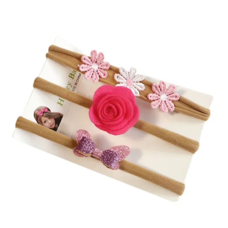 3Pcs girls flowers hair clips hairpins toddlers kids Bow safe Barrettes Hair Accessories Flower gift set | Детская одежда и обувь