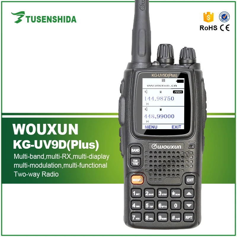 Enlarge Brand New Original Dual Reception Simultaneously Transmission on 2 Bands, Reception on 7 Bands Walkie Talkie Wouxun KG-UV9D Plus