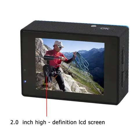 Насыщенная экшн камера wifi HD 1080 P 2 0 lcd 170D объектив go шлем Открытый Cam подводный