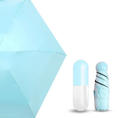 Umbrella -capsule D FUNBAKY 8 цветов 5 складной непродуваемый складной капсула маленький мини Зонт Карманный УФ Дождь женский светильник для защиты от солнца - Цвет: Umbrella -capsule D