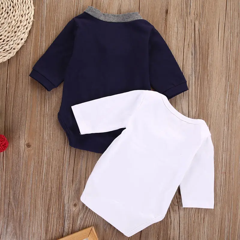 Комплекты одежды для новорожденных мальчиков и девочек боди с длинными рукавами