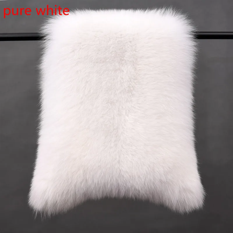 pure white Новая брендовая зимняя женская шуба из натурального Лисьего меха, натуральная женская шуба из лисьего меха 75 см, длинная Шуба с круглым вырезом, высокое качество - Цвет: pure white