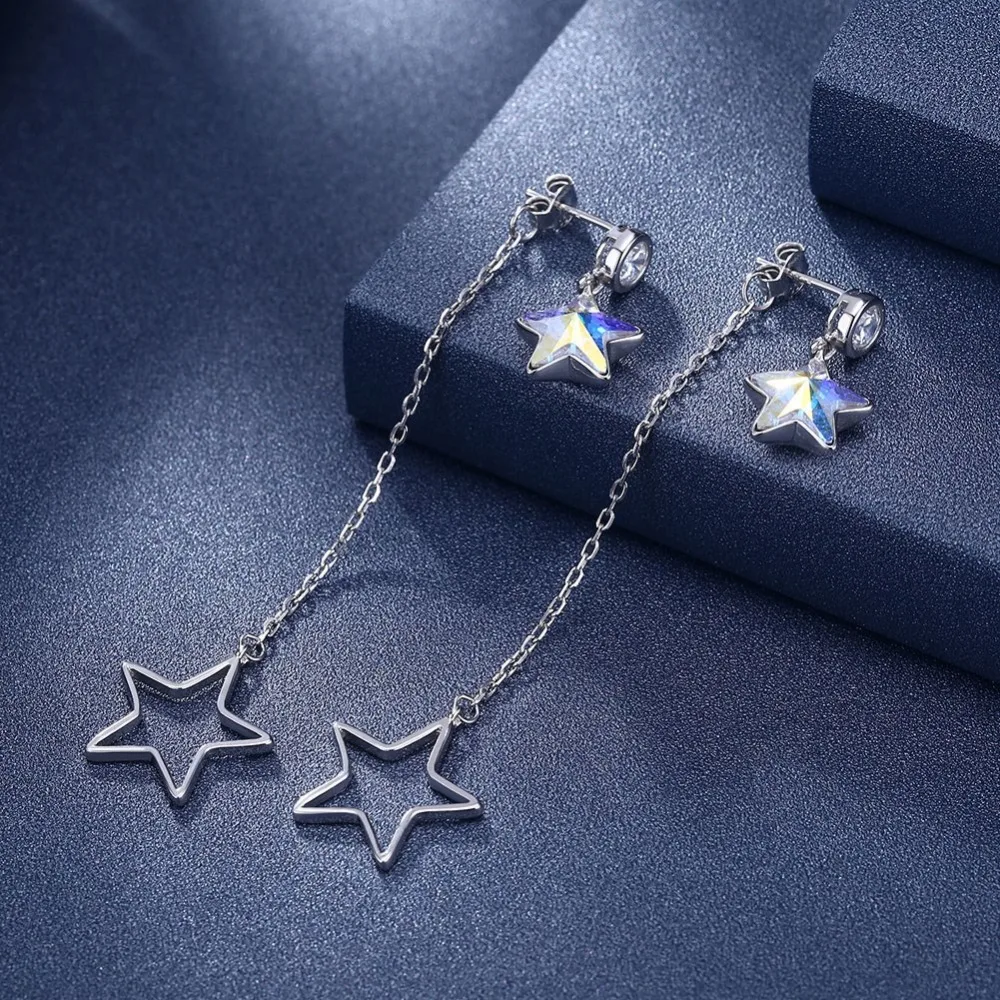 Женские серьги-подвески LEKANI длинные серьги с кристаллами Swarovski маленькими