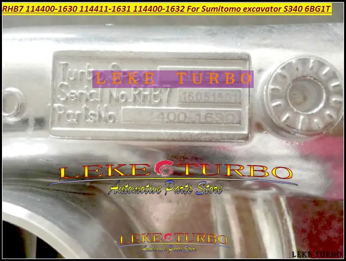 Турбокомпрессор RHB7 114400-1630 114411-1631 114400-1632 для экскаватора Sumitomo S340 6BG1T | Автомобили и