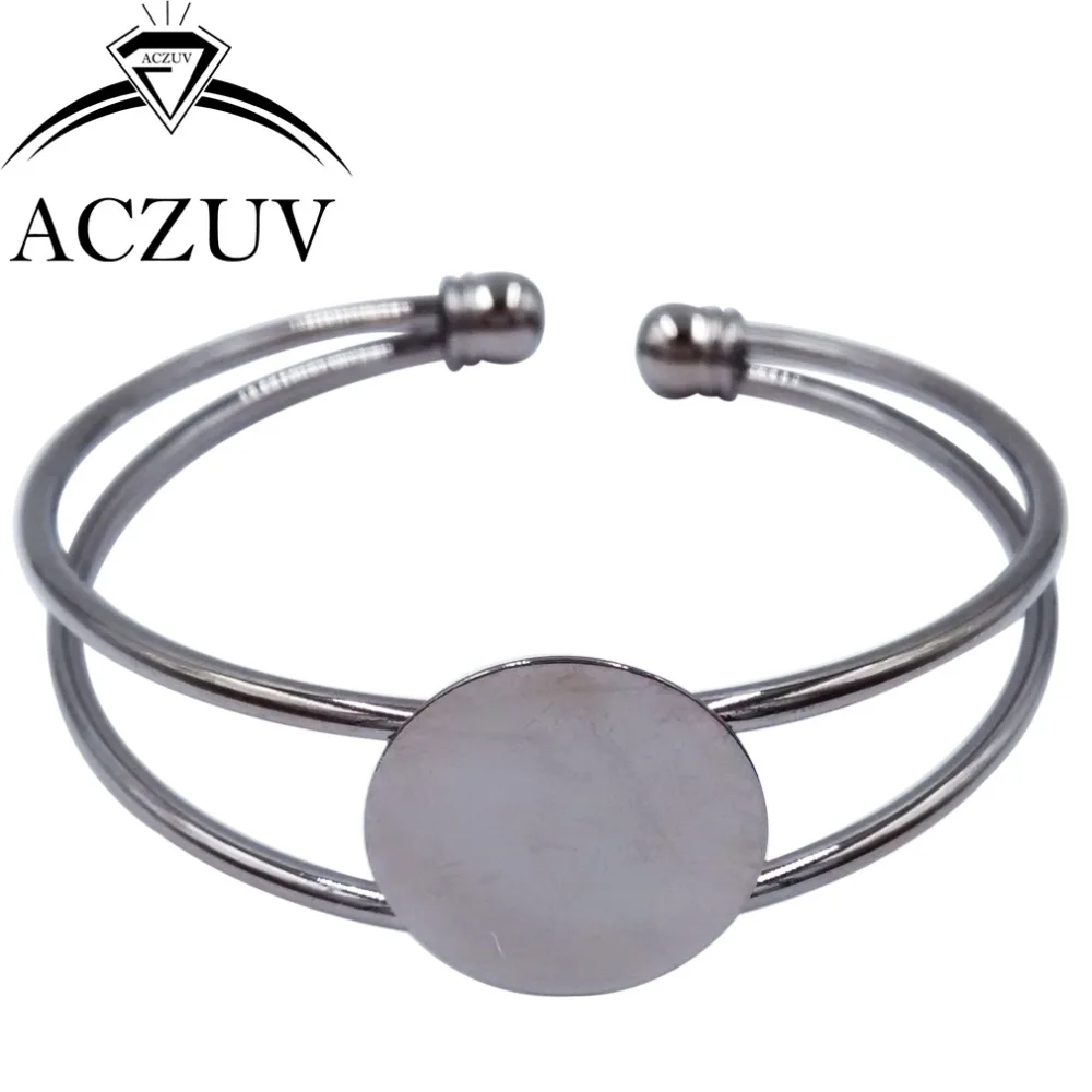 18 мм-25 мм-30 мм плоский круглый Безель Браслет кабошон Основные Настройки