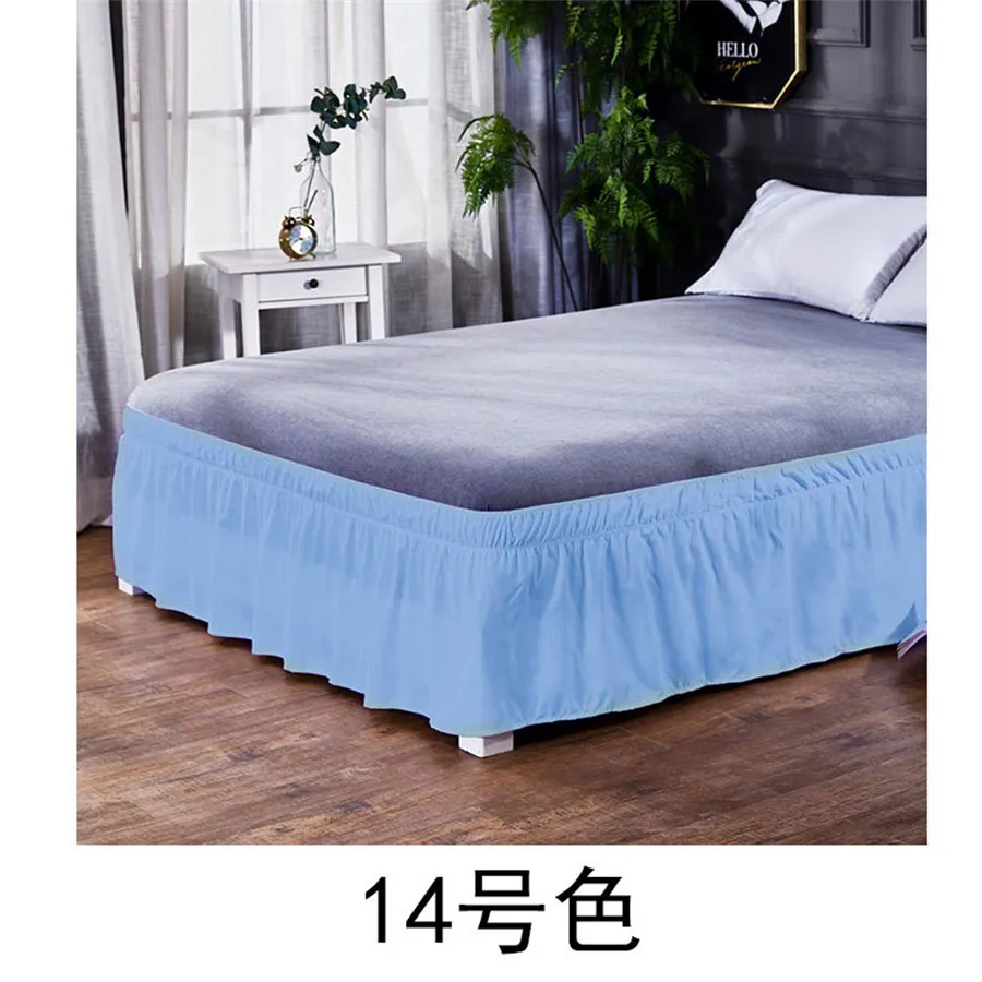 Hotel Microfiber Queen/King Size Bed Skirt White Shirts without Surface Elastic Band Fitted Valance Sheet Lining Easy | Дом и сад