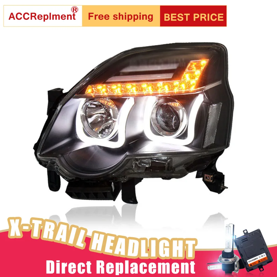 2 шт. светодиодный фары для Nissan X-Trail 2012-2013 Автомобильные ангельские глазки