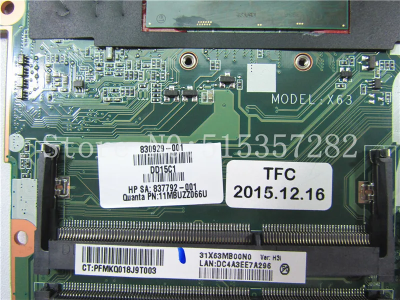 Материнская плата для ноутбука 450 G3 830929 001 4405 DA0X63MB6H1|Материнские платы ноутбуков| |