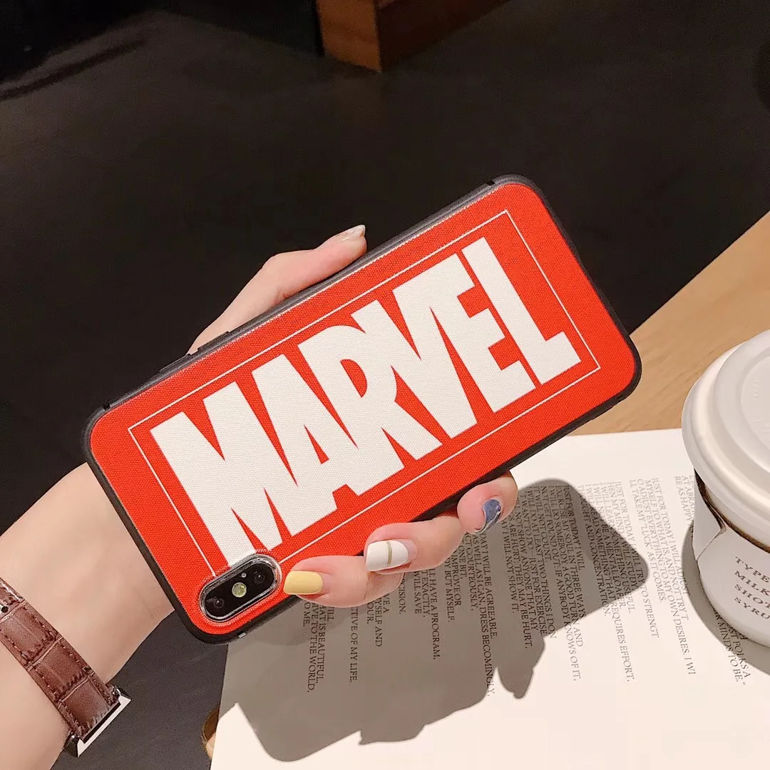 Marvel Мстители наконец логотип шелк чехол для телефона Apple IPhone X XS Max Xr 7 plus 8 плюс 6
