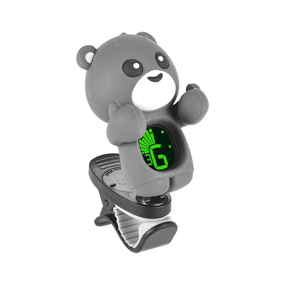 Гитарный тюнер с милым мультяшным медведем клип он ЖК дисплей для гитары